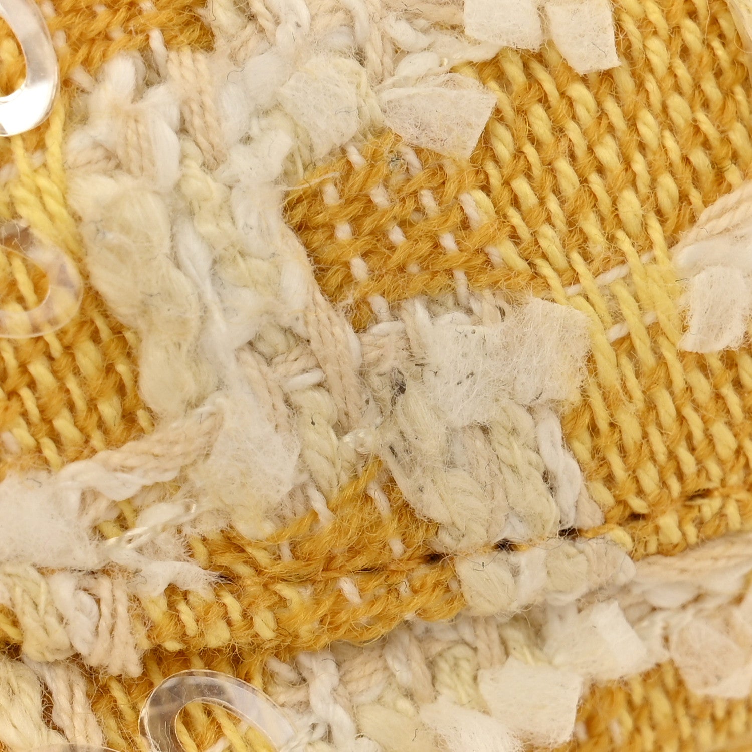 Chanel Tweed Beaded Mini Rectangular Flap Yellow White 11 of 12