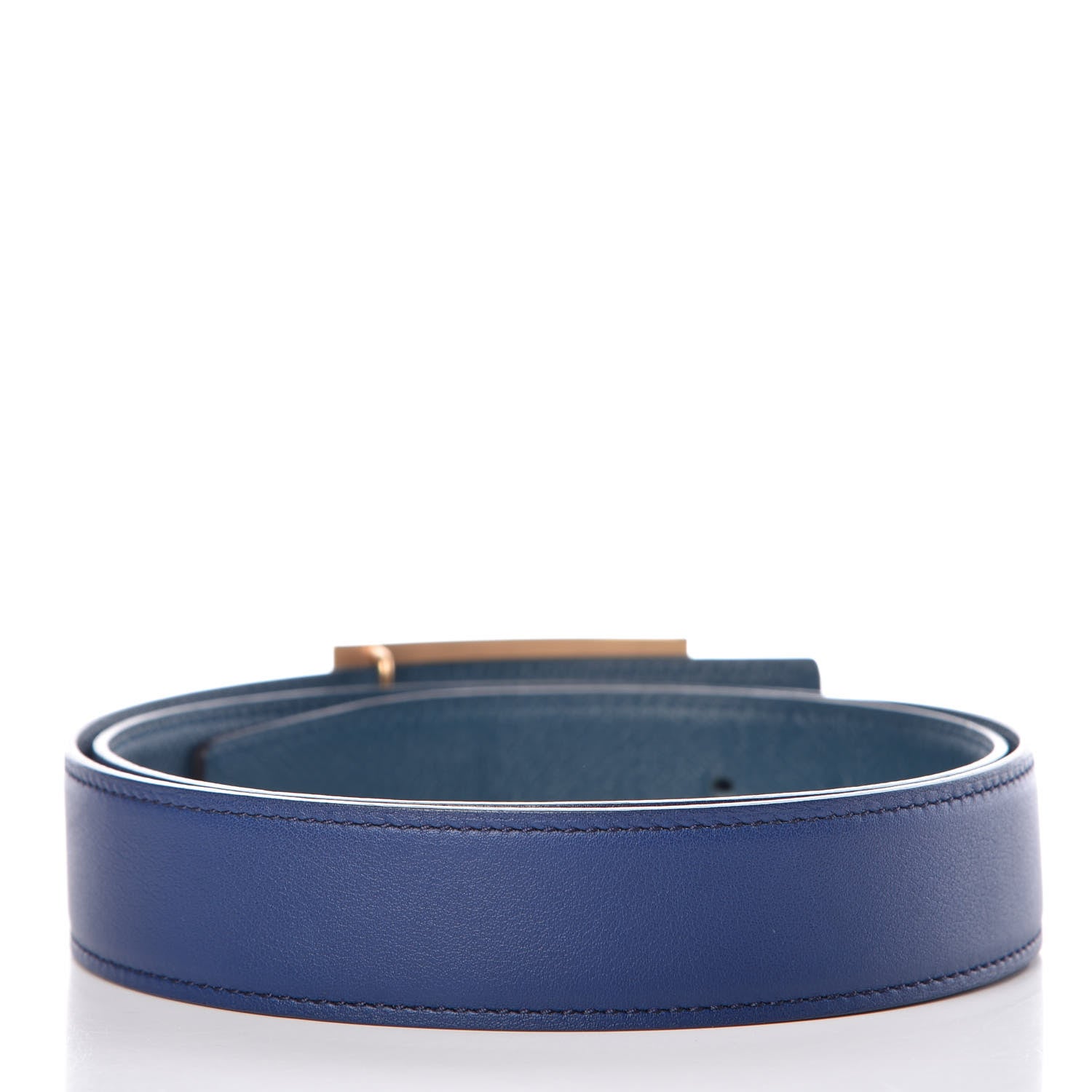 Hermes Swift Epsom 32mm Collier De Chien CDC Belt 85 Bleu Saphir Colvert 3 of 8