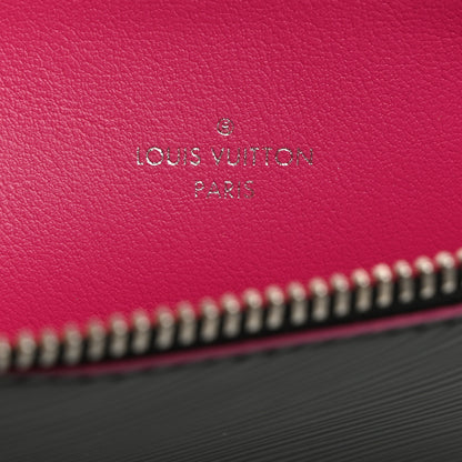 Louis Vuitton Epi Felicie Chain Wallet Zippered Insert Black Hot Pink 6 of 7