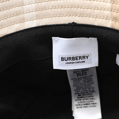 Burberry Cotton Canvas Giant Check Bucket Hat M Beige 4 of 9
