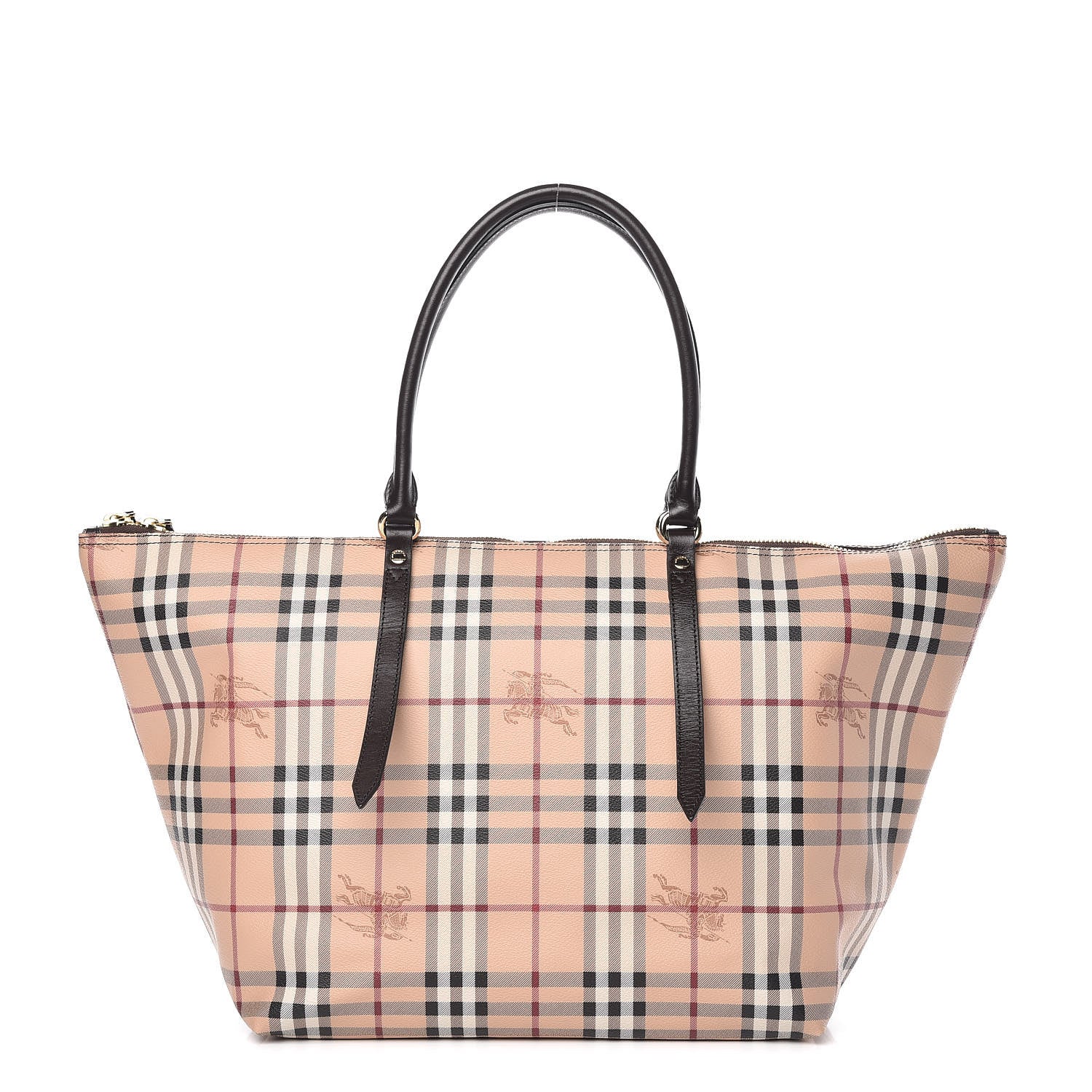 Burberry Haymarket Check Medium Salisbury Tote Chocolate 1 of 12