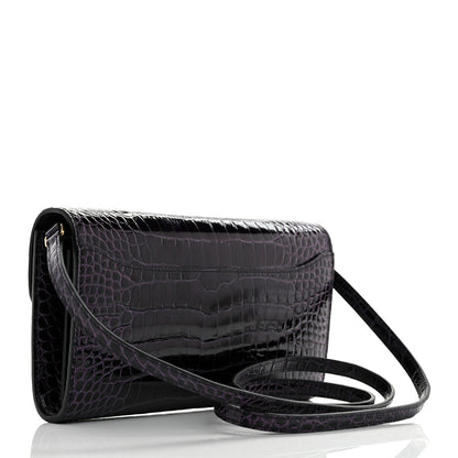 Hermes Shiny Alligator Constance Long Wallet To Go Amethyst 3 of 11