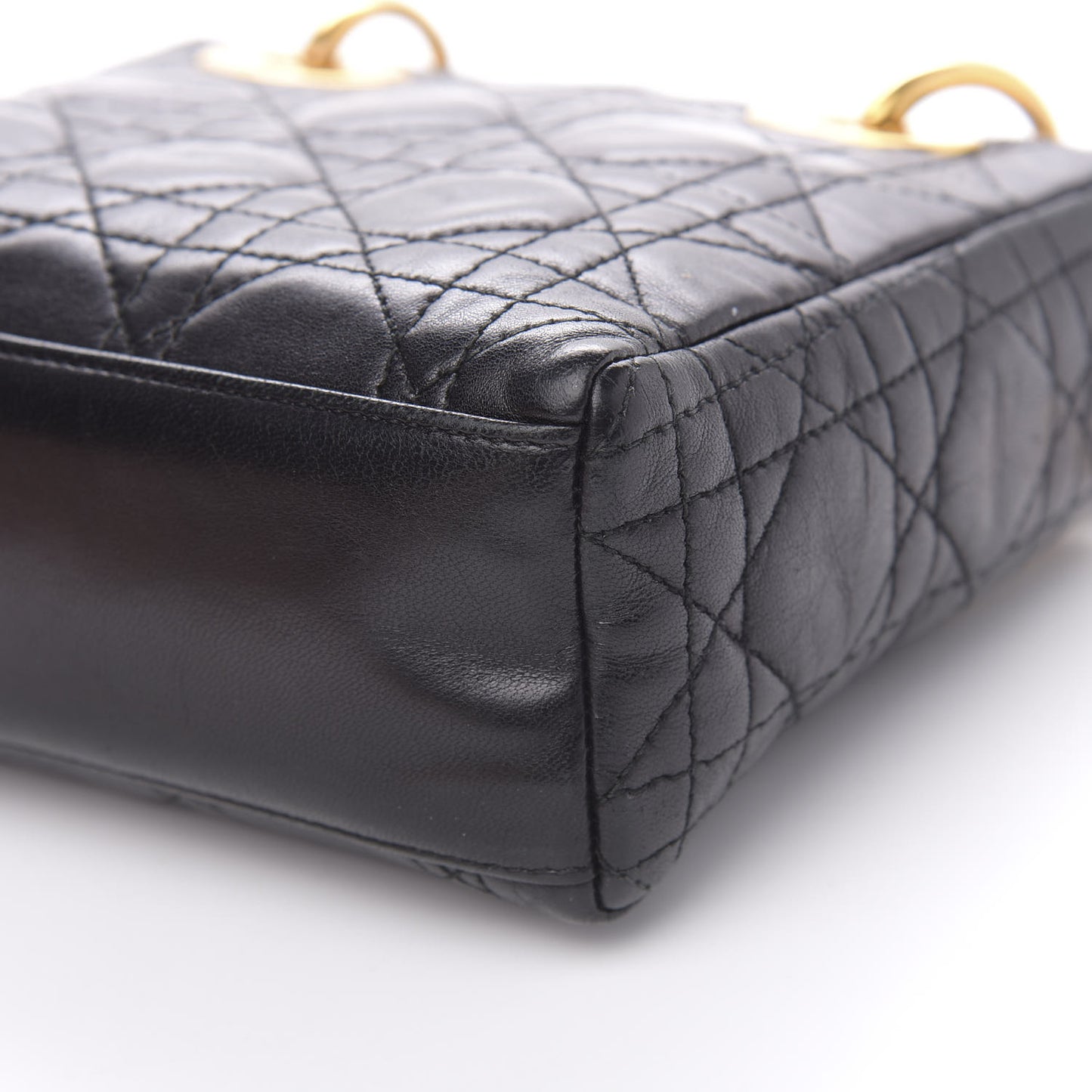 Lambskin Cannage Mini Lady Dior Black