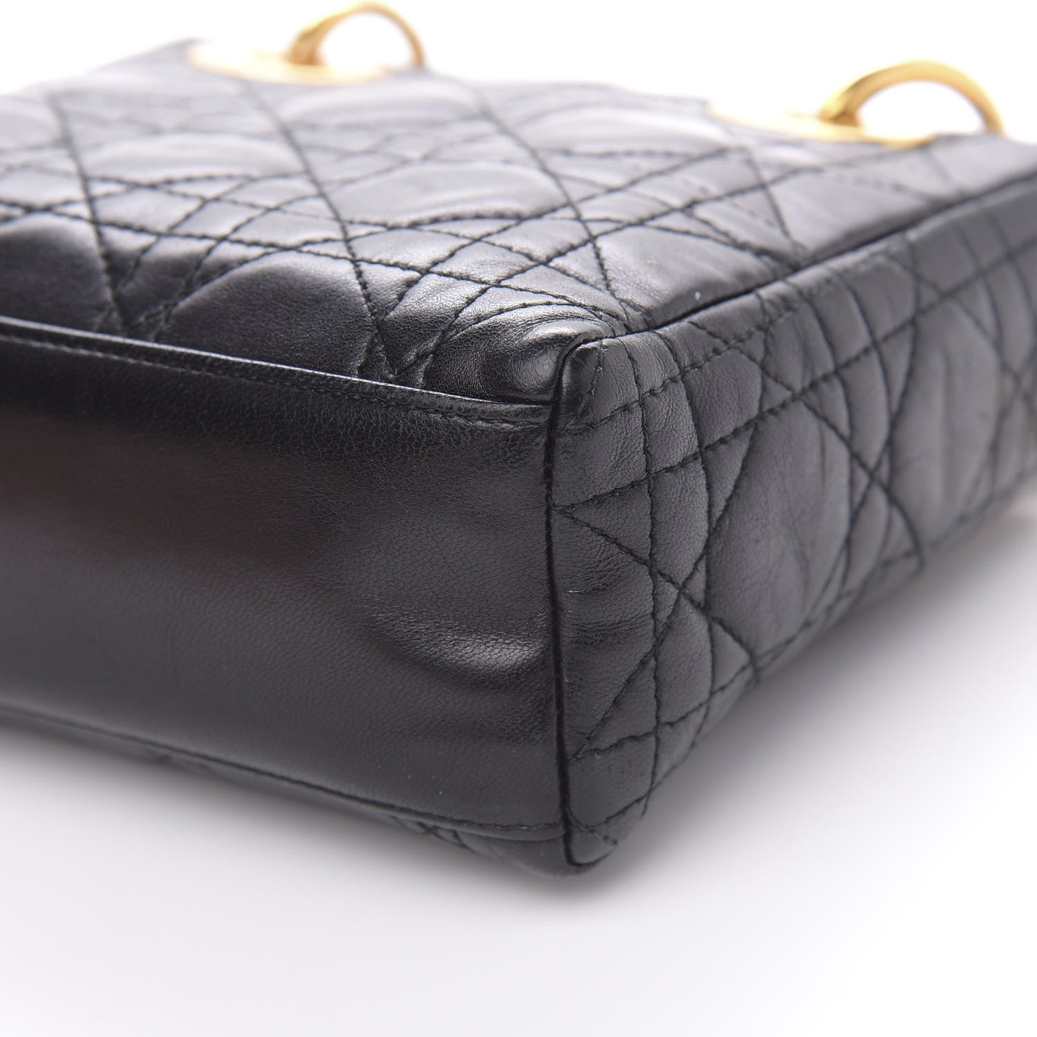 Christian Dior Lambskin Cannage Mini Lady Dior Black 9 of 13