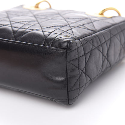Christian Dior Lambskin Cannage Mini Lady Dior Black 9 of 13