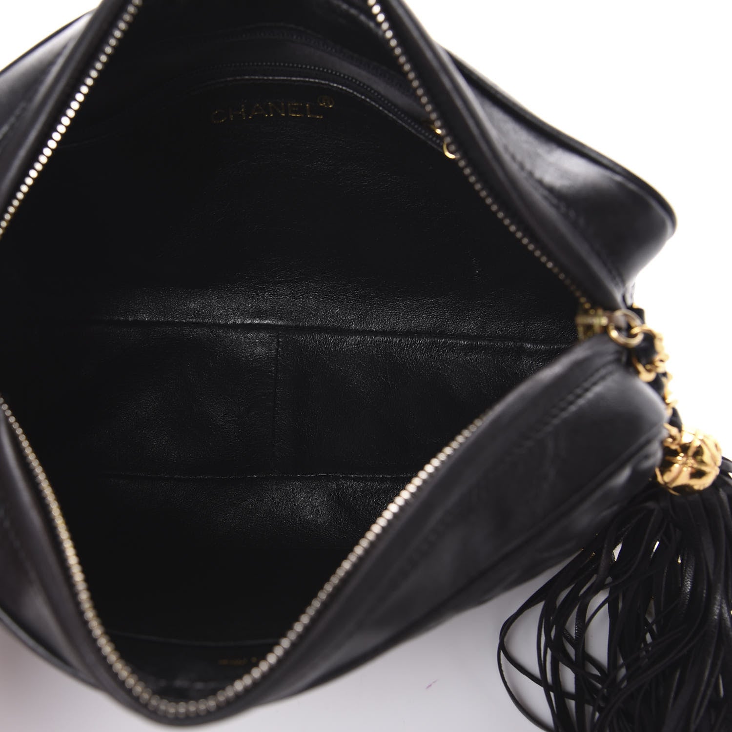 Chanel Lambskin Quilted Tassel Camera Case Black 6 of 10
