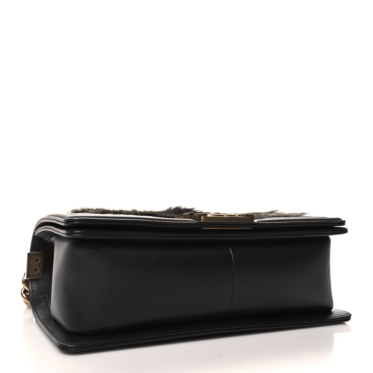 Chanel Fur Calfskin Medium Boy Flap Black 4 of 11