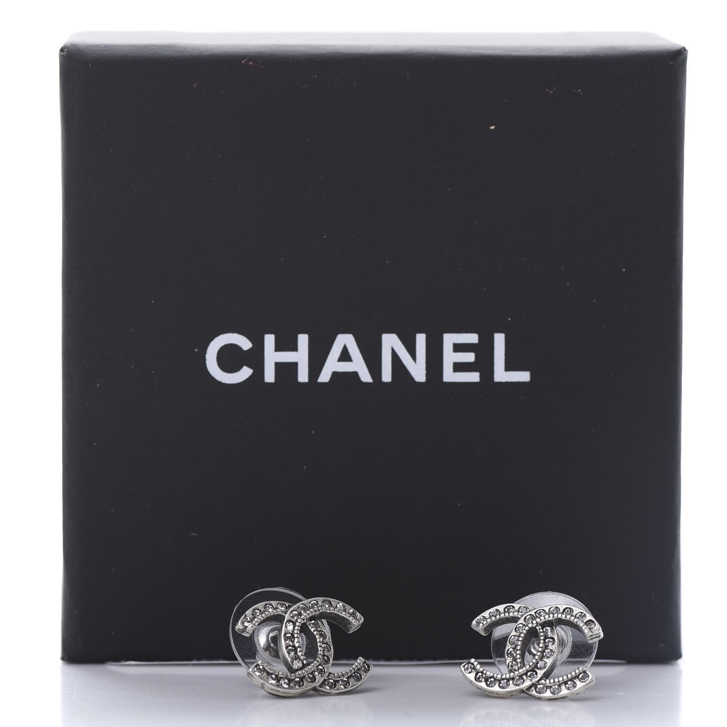 Crystal Timeless CC Earrings Silver