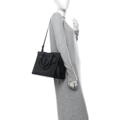 Saint Laurent Grain De Poudre Medium Uptown Tote Black 2 of 13