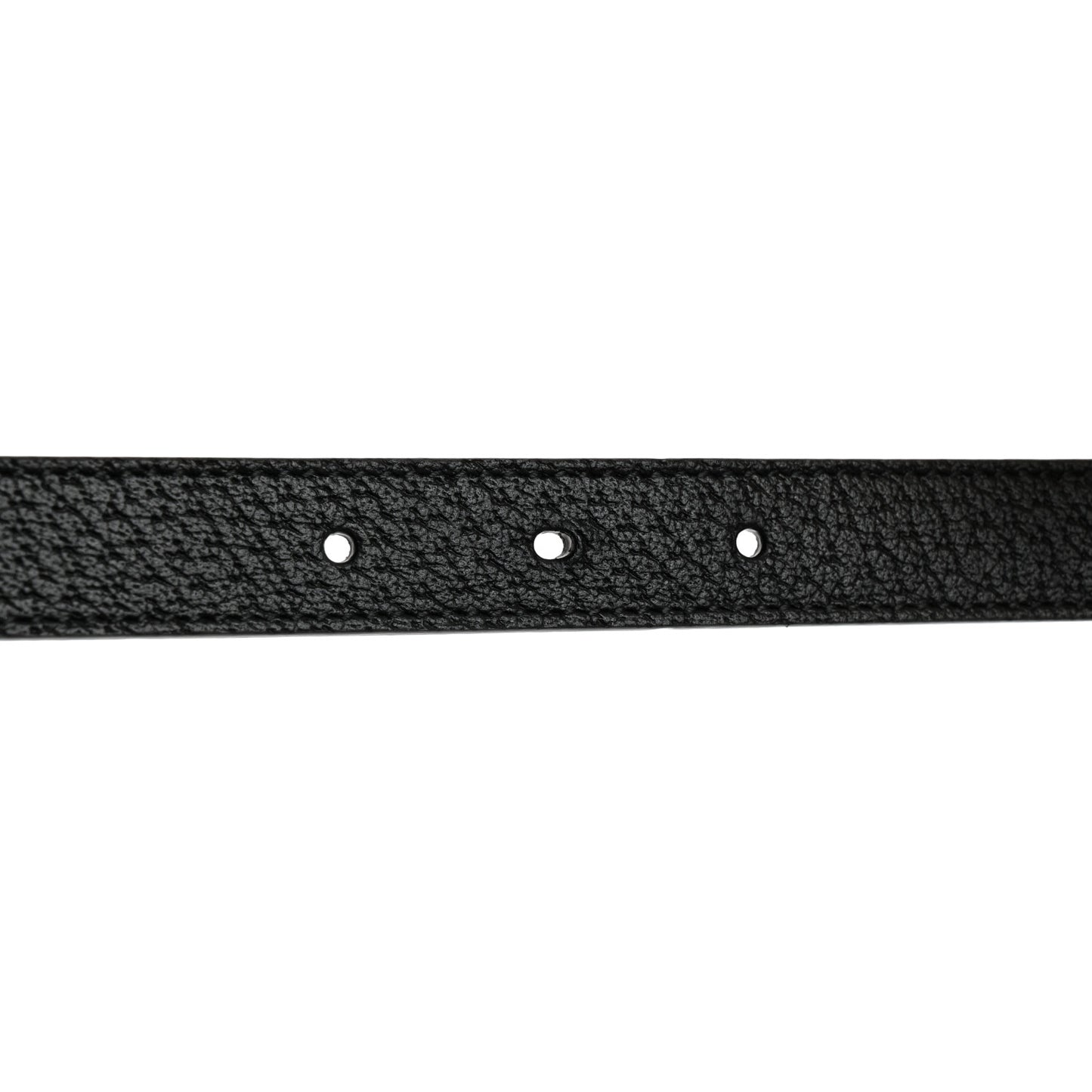 Textured Dollar Calfskin Double G Strawberry Thin Belt 85 34 Black