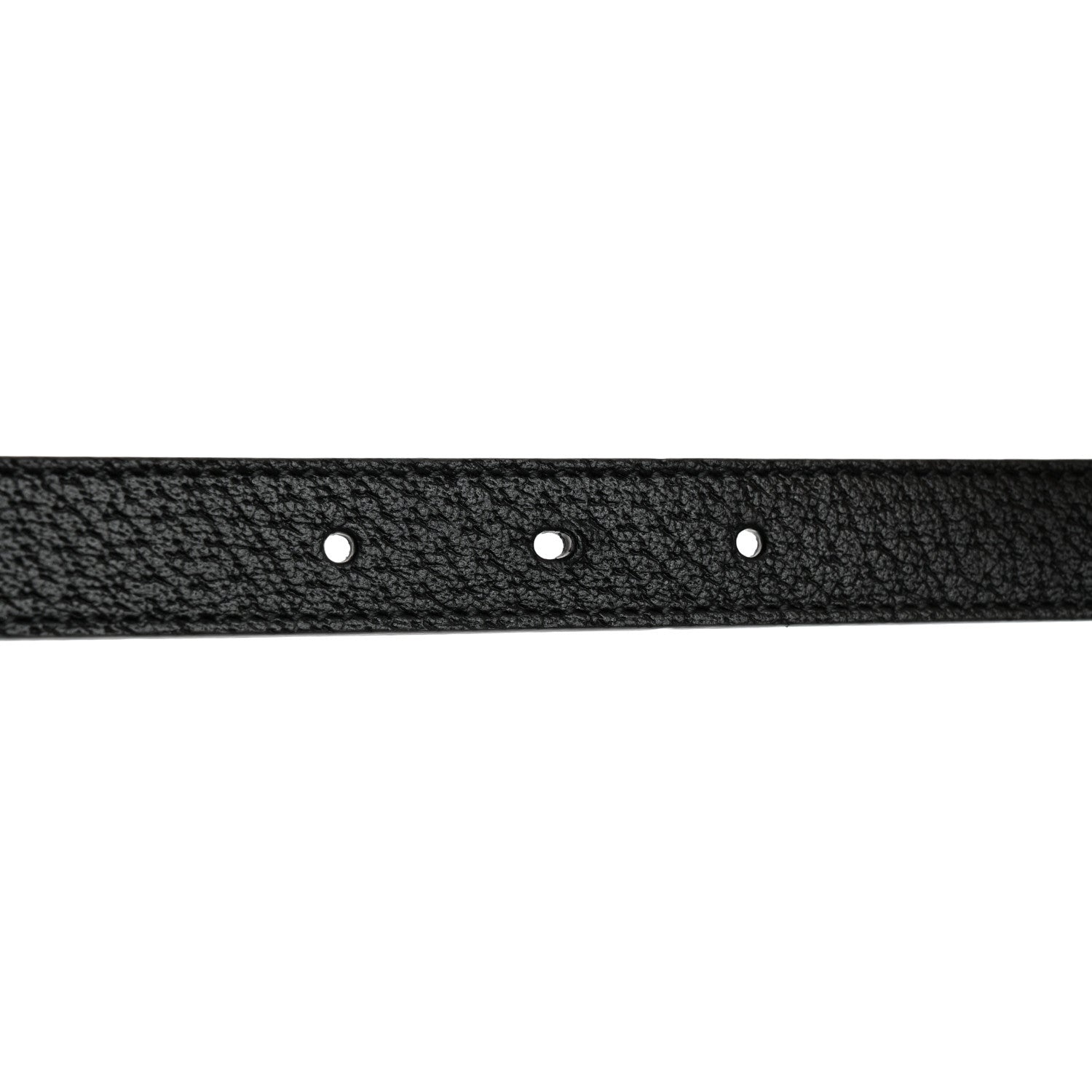 Gucci Textured Dollar Calfskin Double G Strawberry Thin Belt 85 34 Black 4 of 5