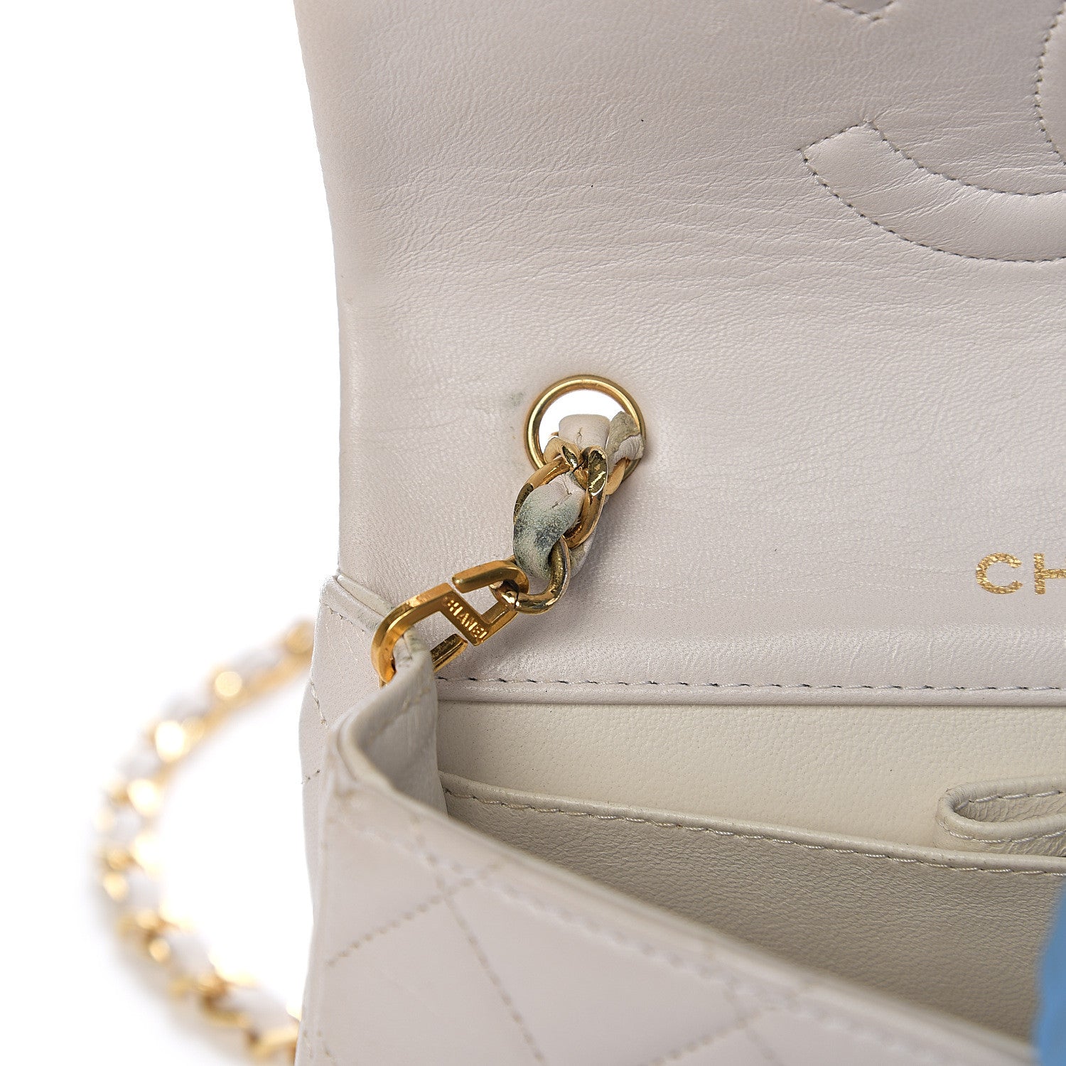 Chanel Lambskin Quilted Mini Flap White 8 of 13