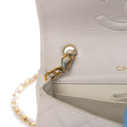 Chanel Lambskin Quilted Mini Flap White 8 of 13