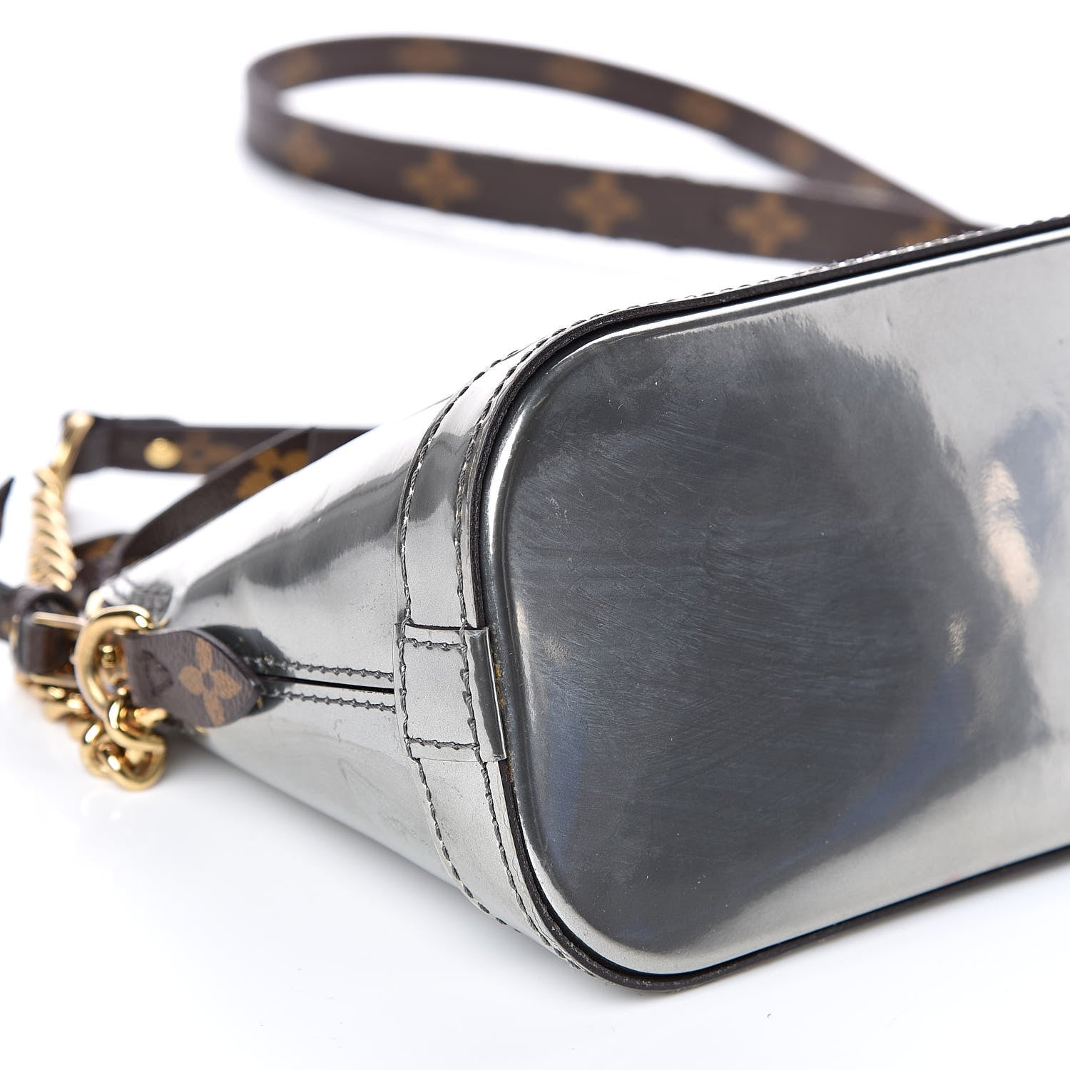 Louis Vuitton Patent Monogram Miroir Mirror Mini Alma Gris Metal 10 of 13