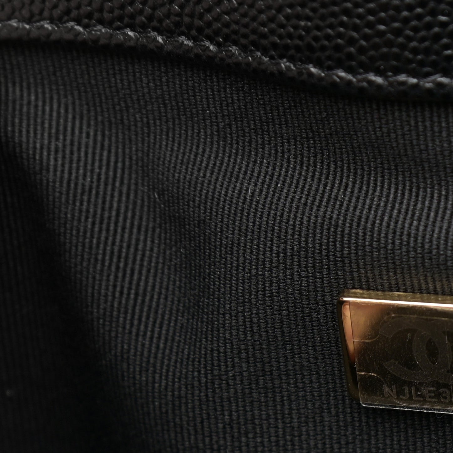 Caviar Quilted Large Shopping Tote Black
