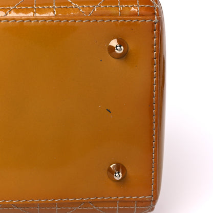 Christian Dior Metallic Patent Cannage Medium Lady Dior Yellow 11 of 20