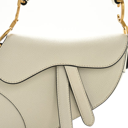Christian Dior Grained Calfskin Mini Saddle Bag White 7 of 11
