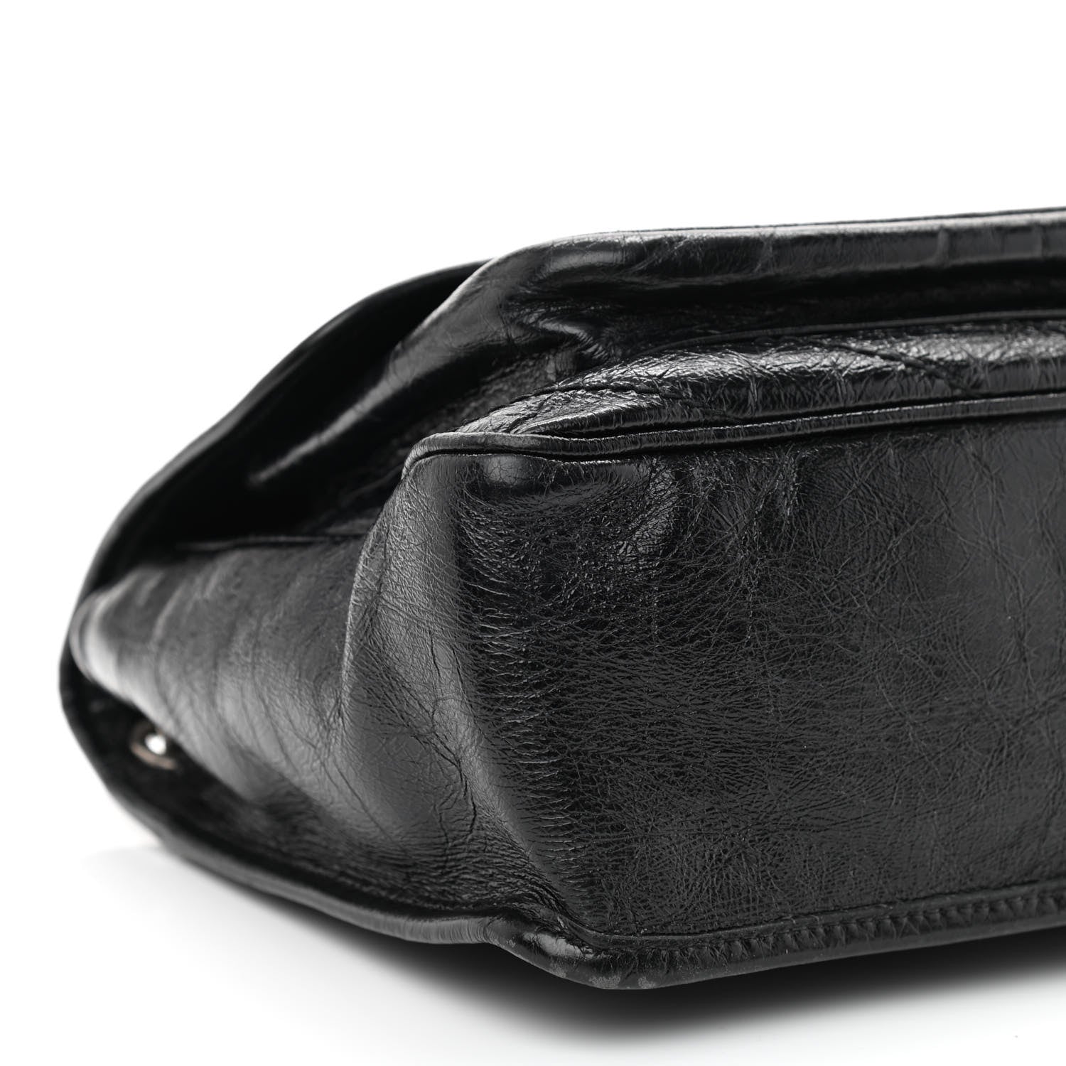 Saint Laurent Crinkled Calfskin Matelasse Monogram Medium Niki Chain Satchel Black 9 of 10