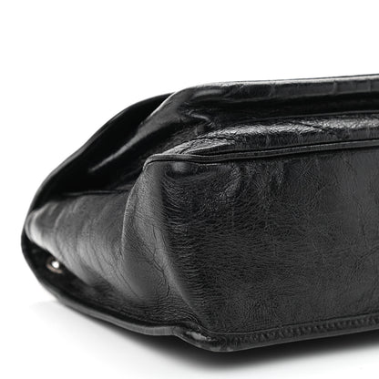 Saint Laurent Crinkled Calfskin Matelasse Monogram Medium Niki Chain Satchel Black 9 of 10