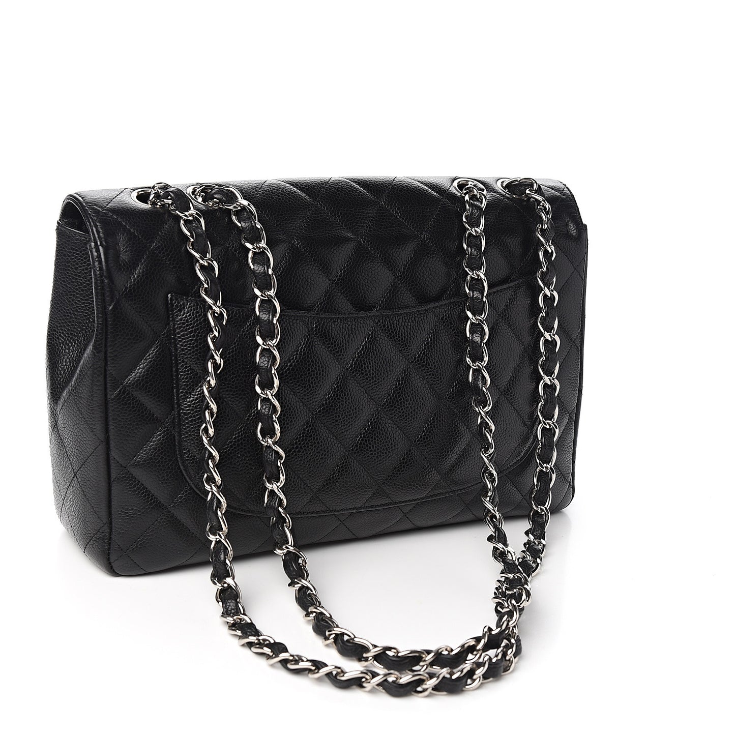Caviar Quilted Jumbo Single Flap Black