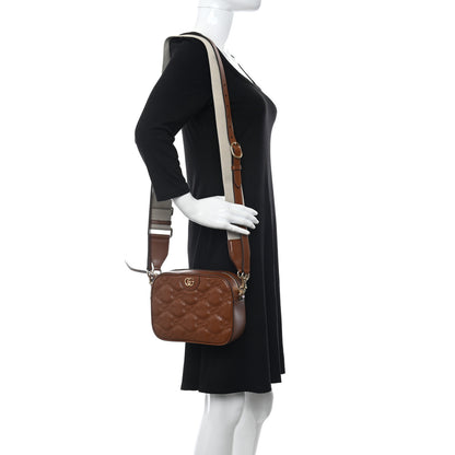 Gucci Calfskin GG Matelasse Shoulder Bag Peanut Brown Natural 2 of 10
