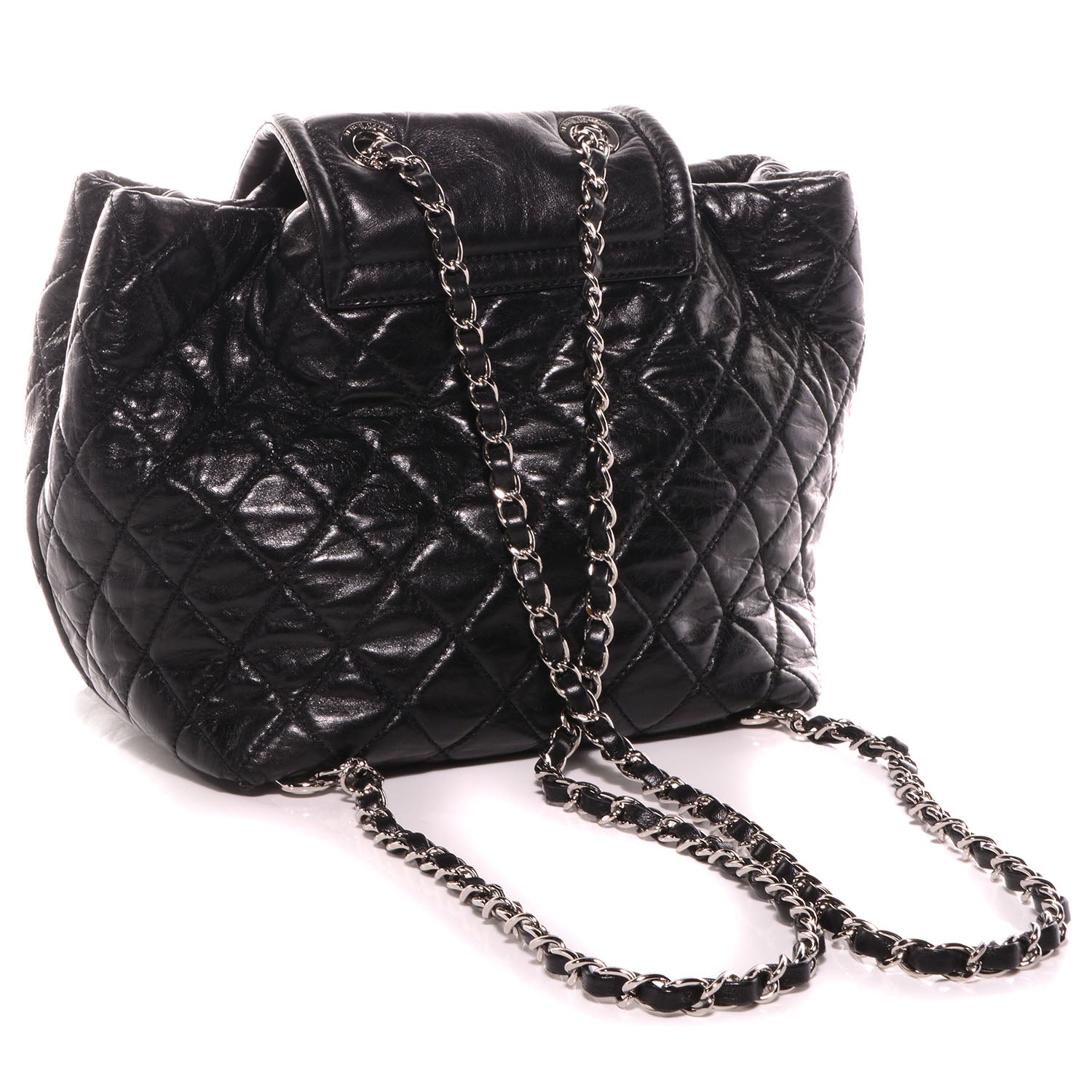 Chanel Glazed Calfskin Quilted Beijing Backpack Black 3 of 8