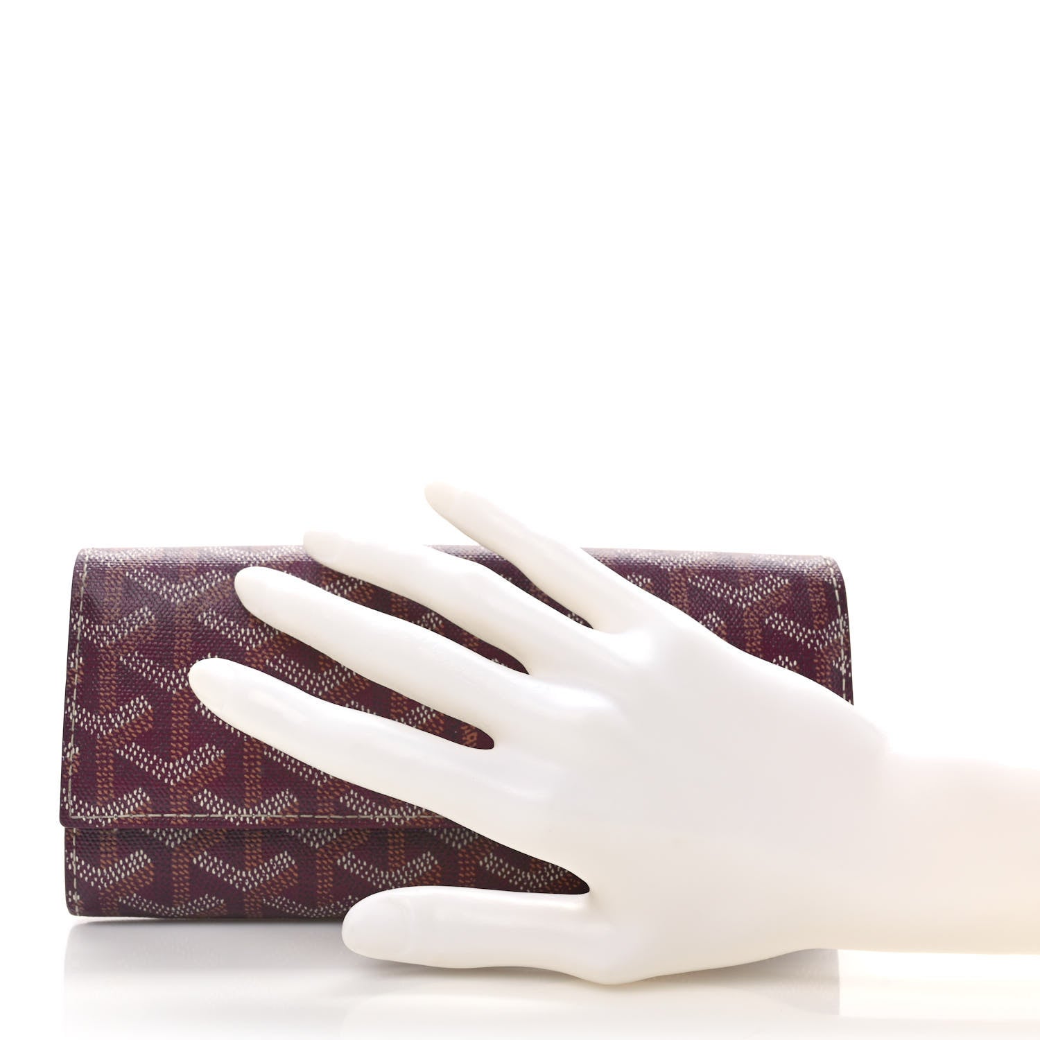 Goyard Goyardine Varenne Long Wallet Burgundy 2 of 7