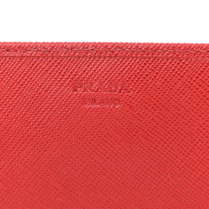 Prada Saffiano Metal Oro Chain Wallet Fuoco 6 of 11