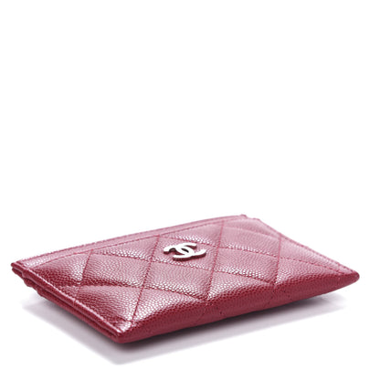 Chanel Caviar Quilted Card Holder Red 4 of 9