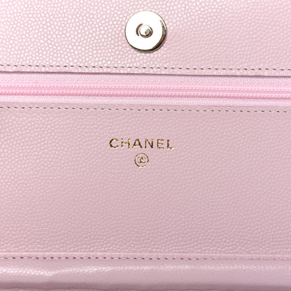 Chanel Caviar Quilted Coco Candy Wallet On Chain WOC Light Pink 8 of 12