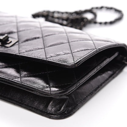 Chanel Aged Calfskin Quilted Reissue Wallet On Chain WOC So Black 9 of 10