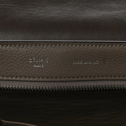 Celine Drummed Calfskin Suede Medium Trapeze Souris 5 of 7