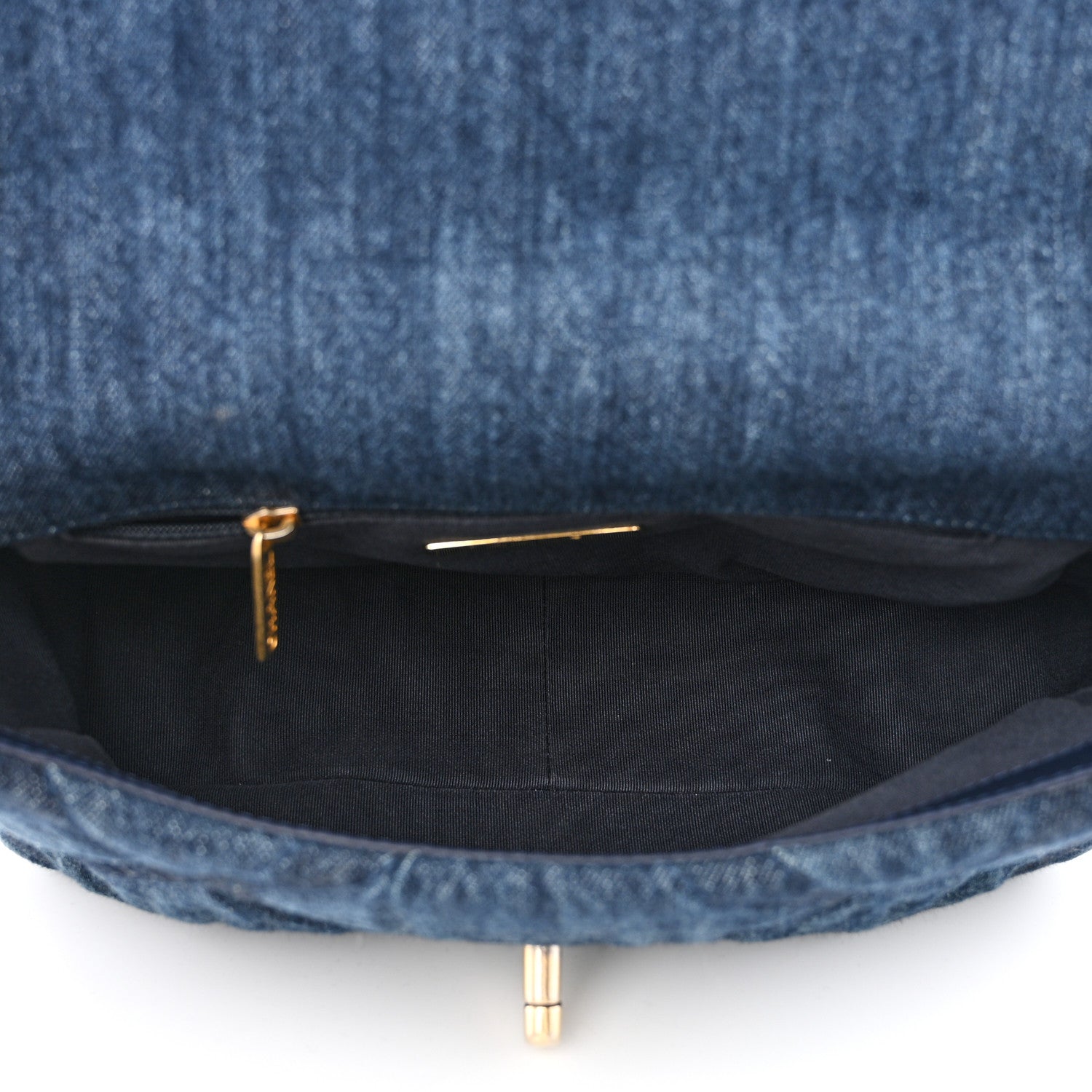 Chanel Denim Quilted Medium Chanel 19 Flap Blue 5 of 11