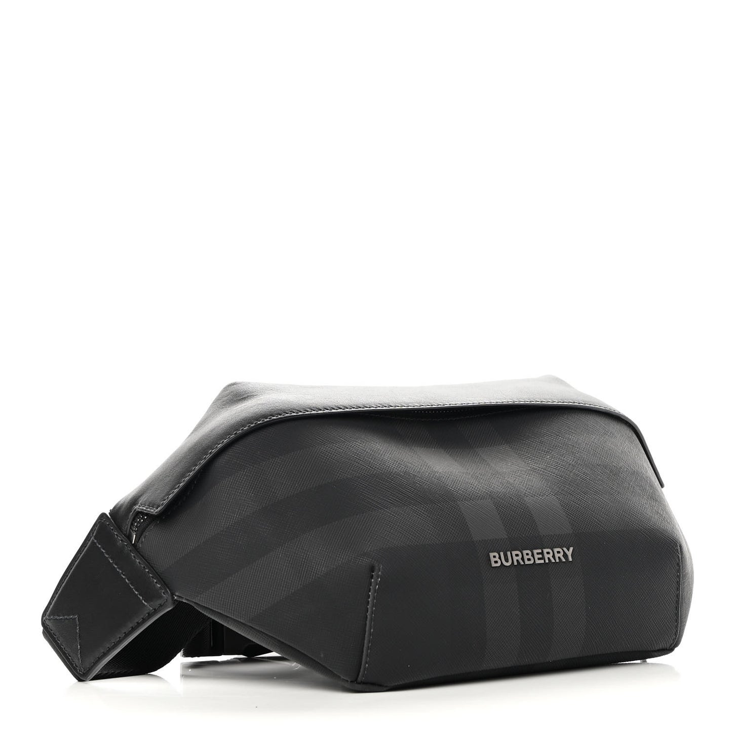 Charcoal Check Calfskin Sonny Bum Bag Charcoal