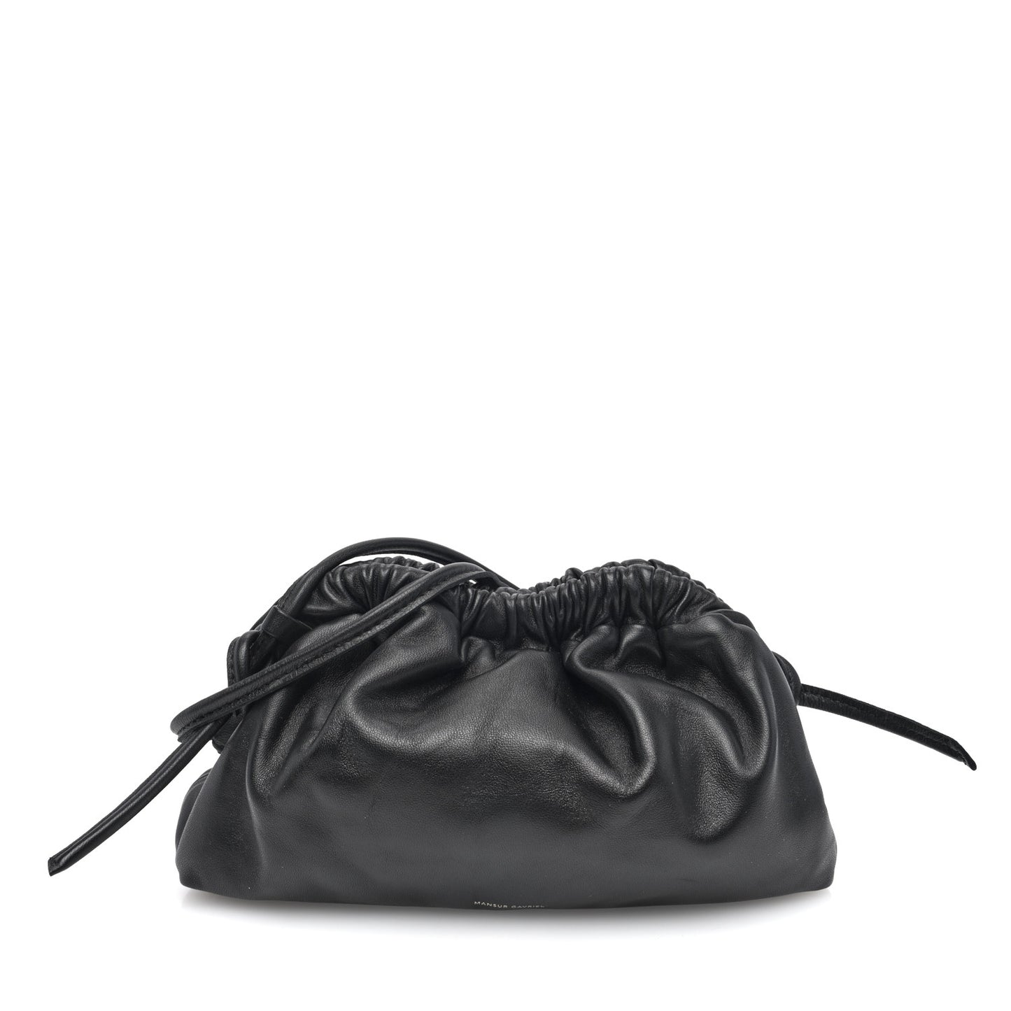 Lambskin Mini Cloud Clutch Black Flamma