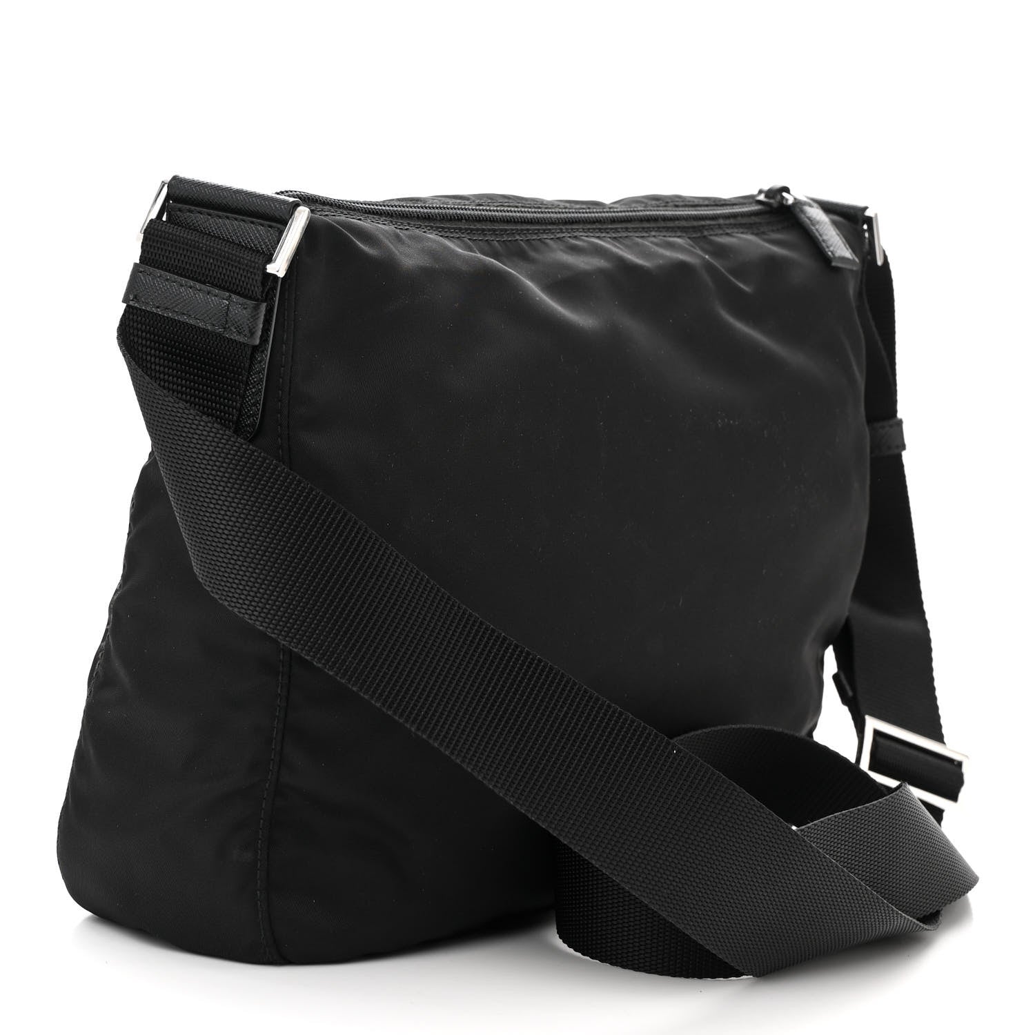 Prada Tessuto Nylon Messenger Bag Black 3 of 10