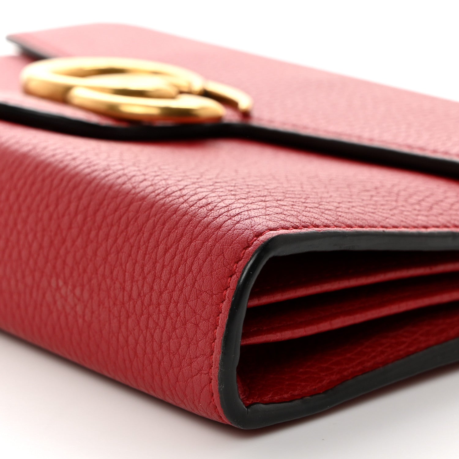 Gucci Calfskin GG Marmont Chain Wallet Vulcanic Red 10 of 10
