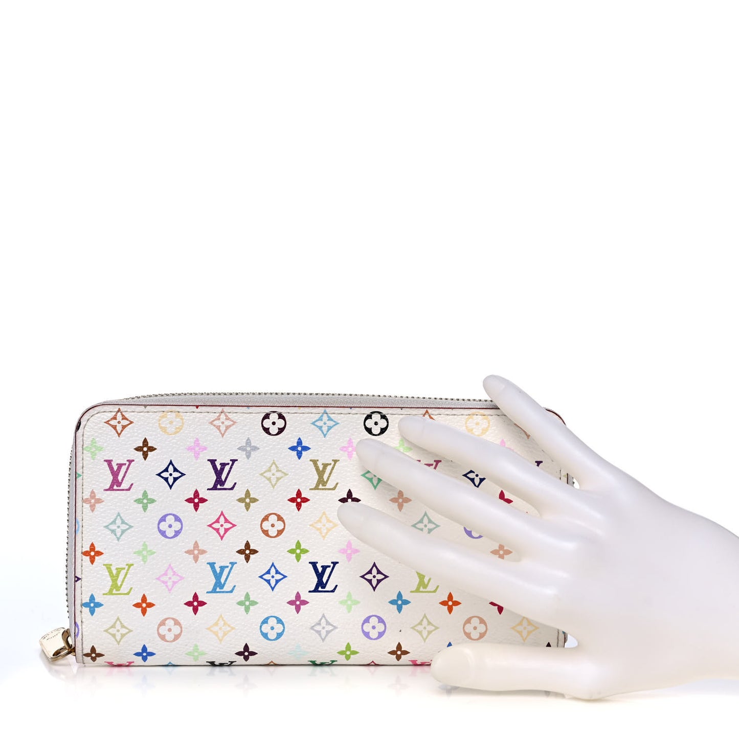 Monogram Multicolor Zippy Wallet White Litchi