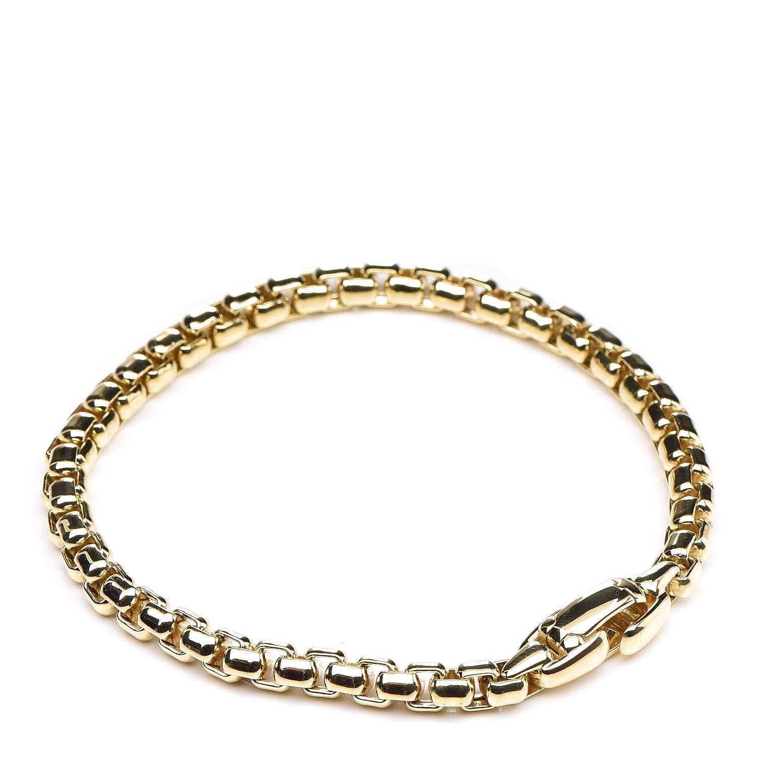 David Yurman 18K Yellow Gold 5mm Box Chain Bracelet 1 of 4