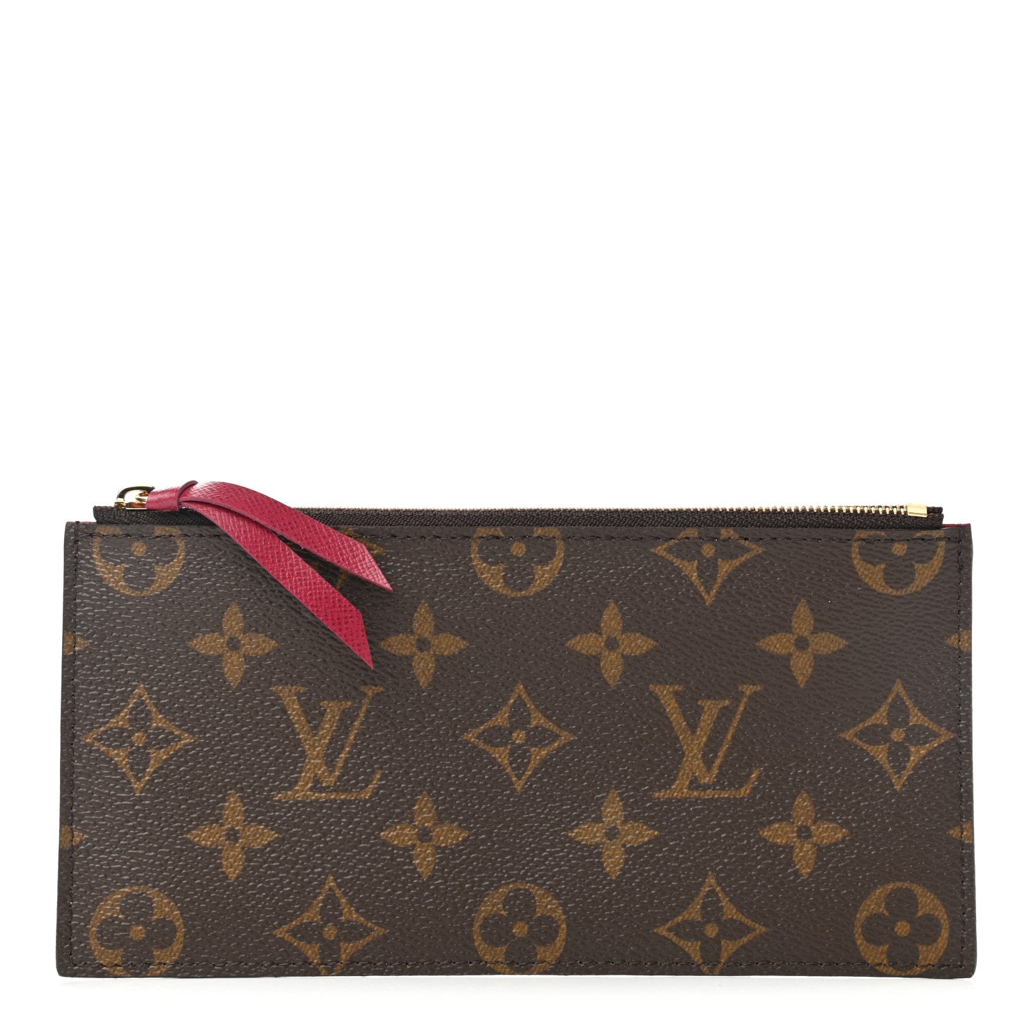 Louis Vuitton Monogram Felicie Chain Wallet Zippered Insert Fuchsia 1 of 7