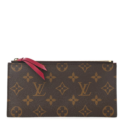 Louis Vuitton Monogram Felicie Chain Wallet Zippered Insert Fuchsia 1 of 7