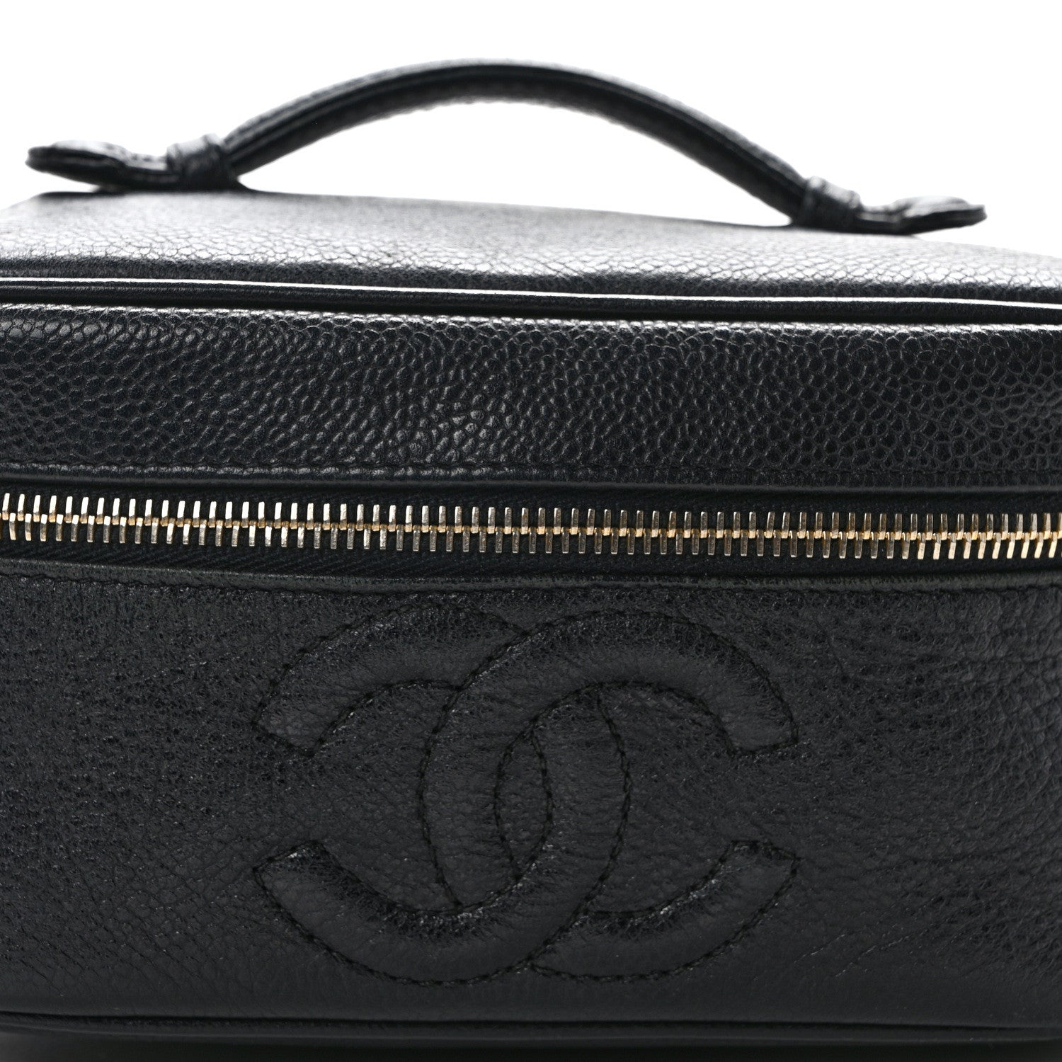 Chanel Caviar CC Vanity Cosmetic Case Black 8 of 15