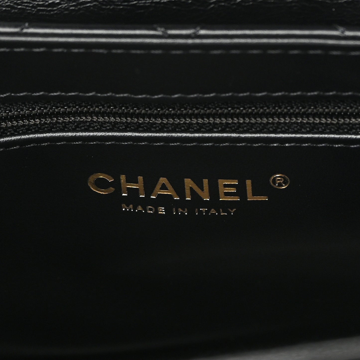 Shiny Aged Calfskin Quilted Nano Kelly Shopper Black