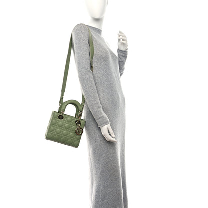 Christian Dior Lambskin Cannage Small My ABCDior Lady Dior Green 2 of 8