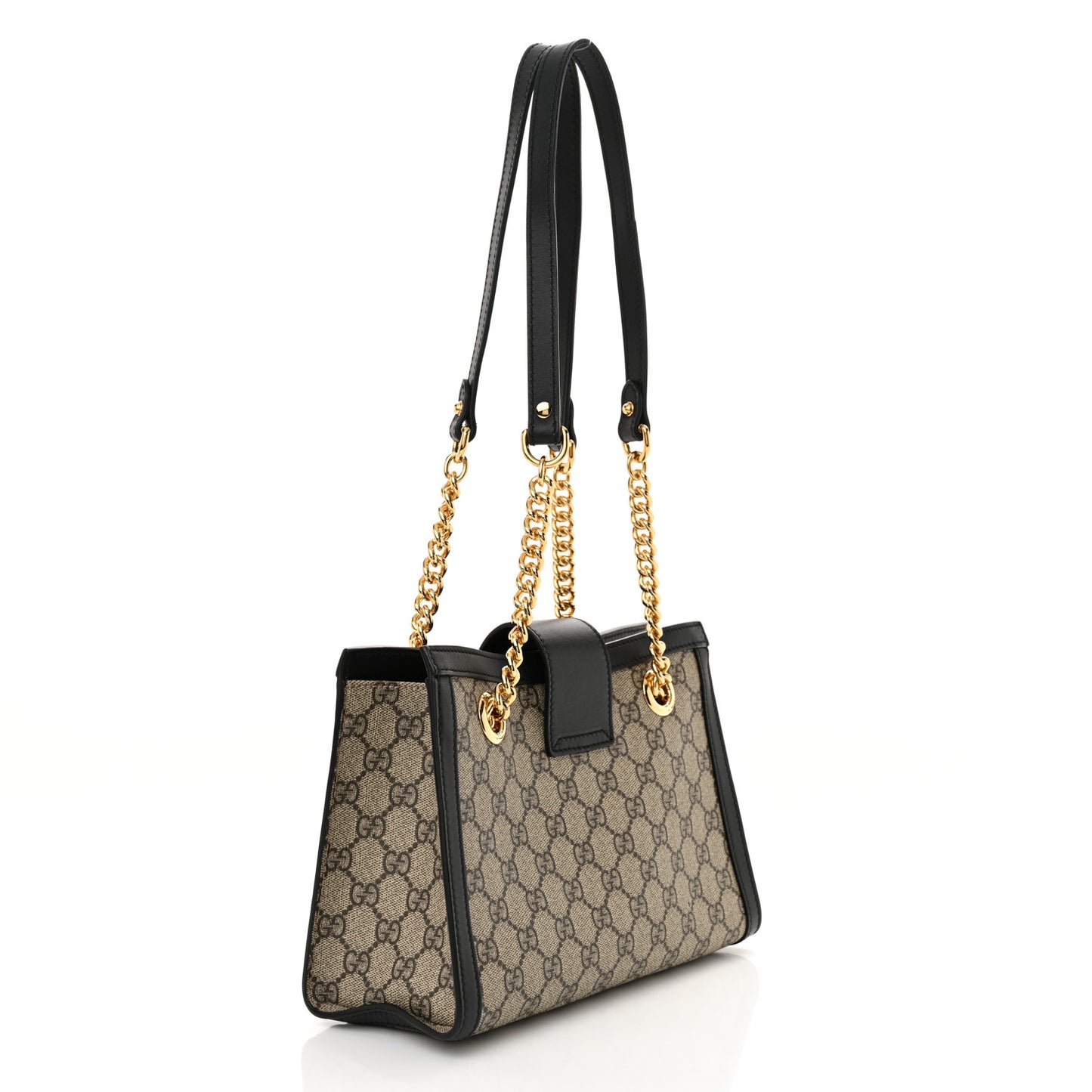 GG Supreme Monogram Small Padlock Tote Black