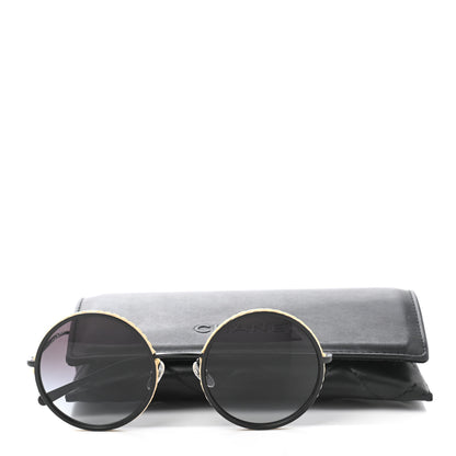 Chanel Metal Raffia Braided Round Sunglasses 4250 Black 13 of 13