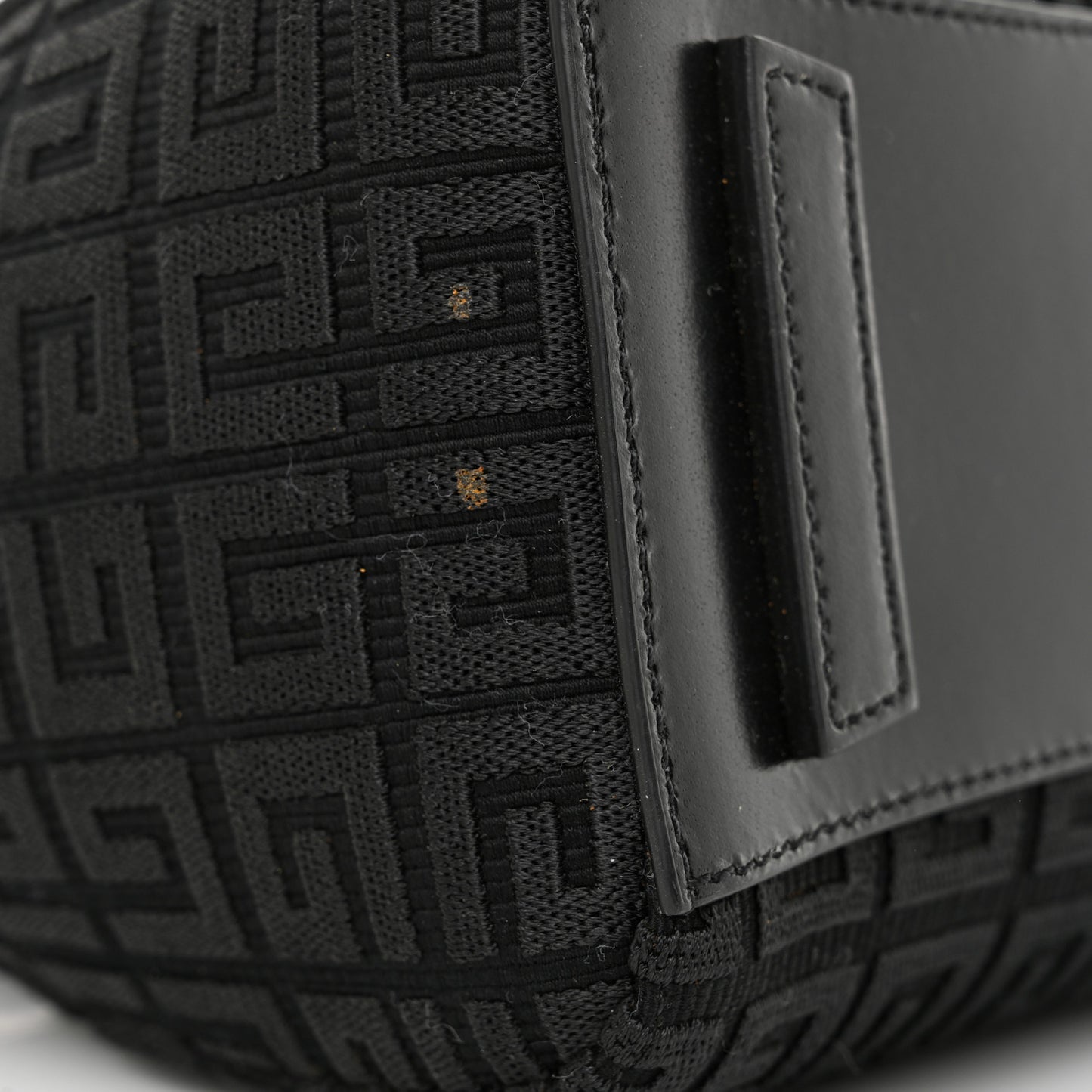 Calfskin Jacquard Fabric 4G Mini Antigona Black