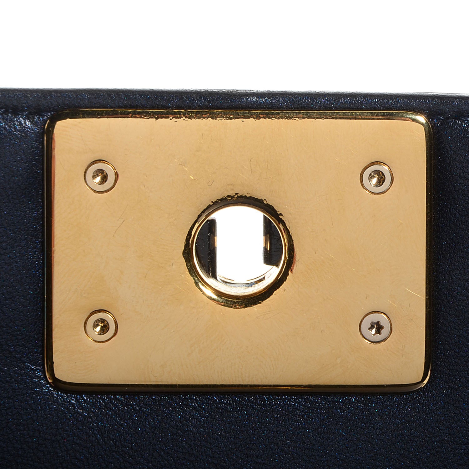 Chanel Lambskin Embossed Large Boy Cube Flap Navy Blue 6 of 8