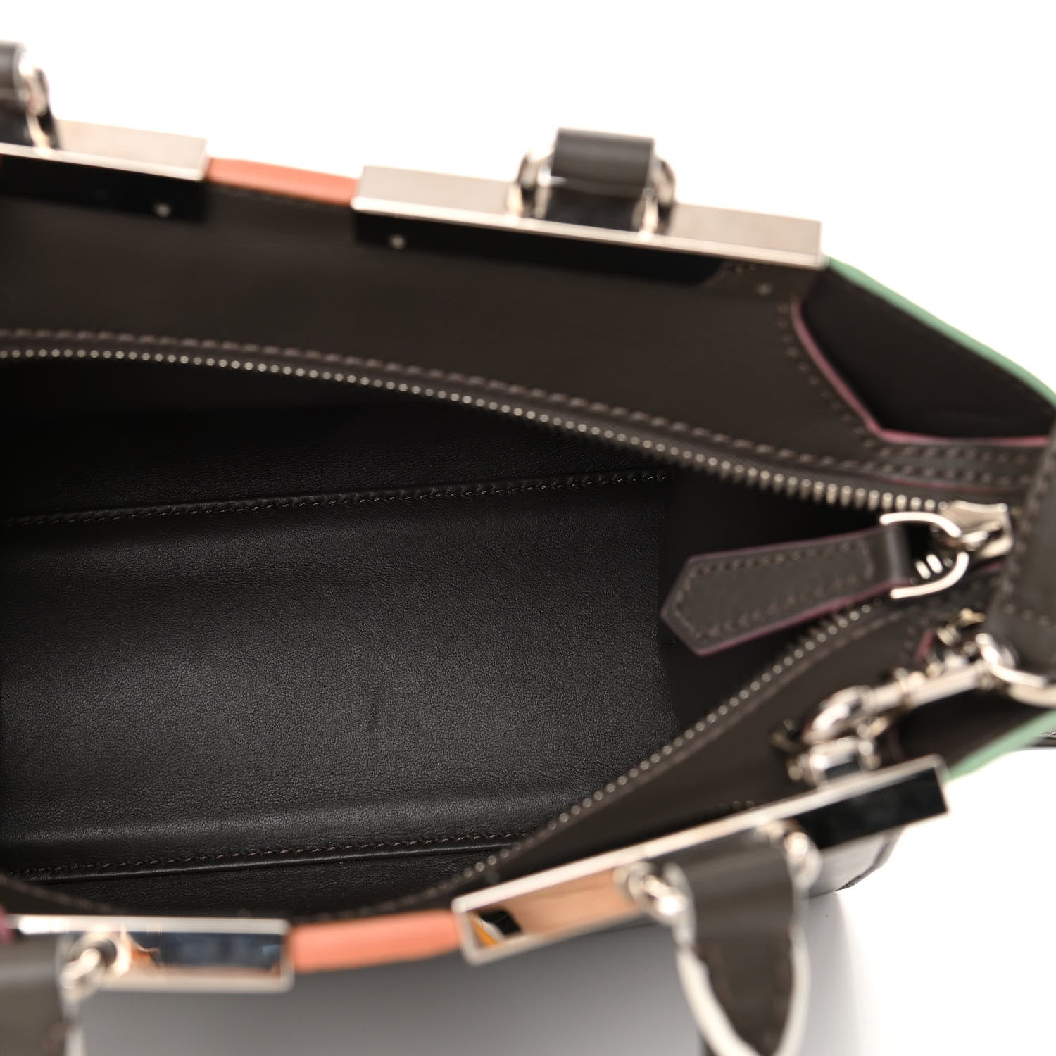Fendi Vitello Dolce Mini 3jours Tote Carbone 5 of 10