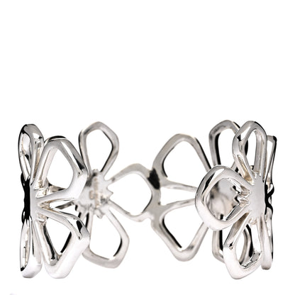 Tiffany Sterling Silver Elsa Peretti Hibiscus Flower Cuff Bracelet 2 of 3